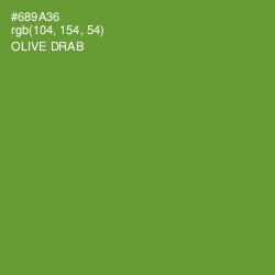 #689A36 - Olive Drab Color Image